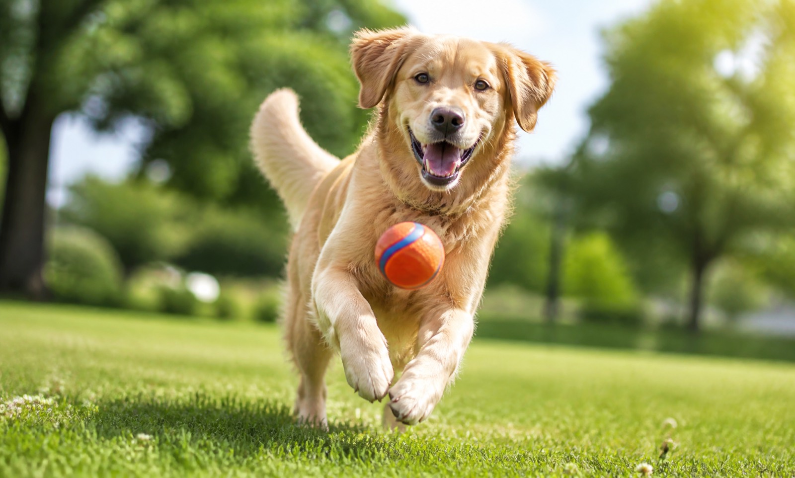 A dog playing outdoors